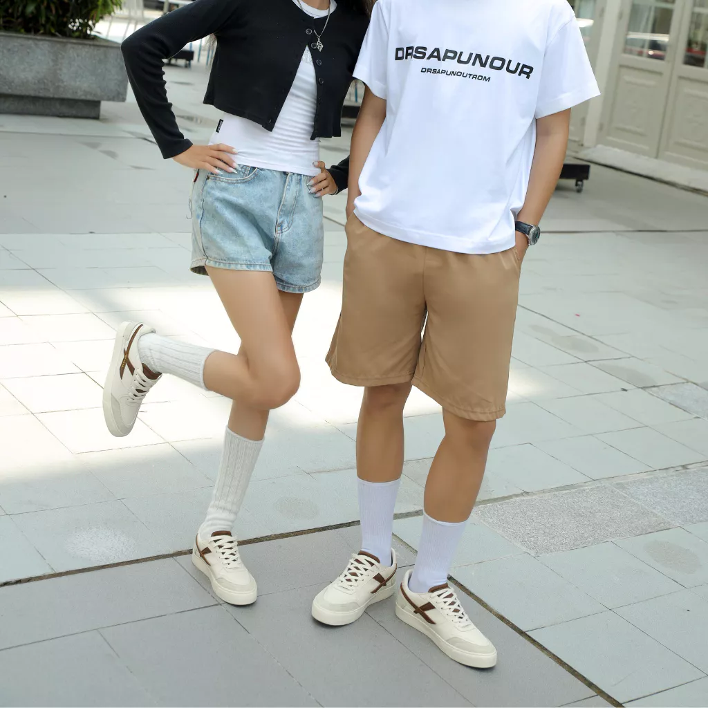 Giày Da Sneaker Nam Nữ DC39 CARAMEL DINCOX Shoes Đế Bằng - Microfiber Leather