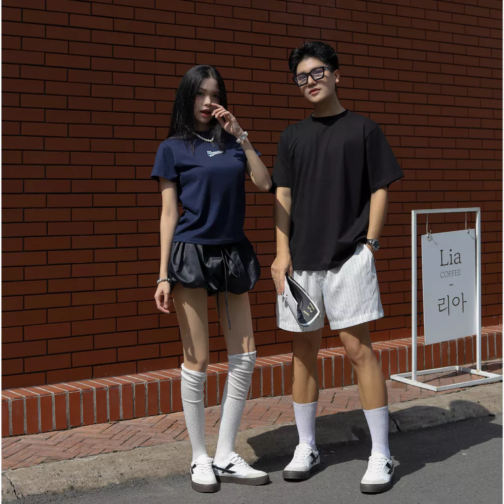 Giày Da Sneaker Nam Nữ DC39 Oreo Dincox Shoes Đế Bằng - Microfiber Leather