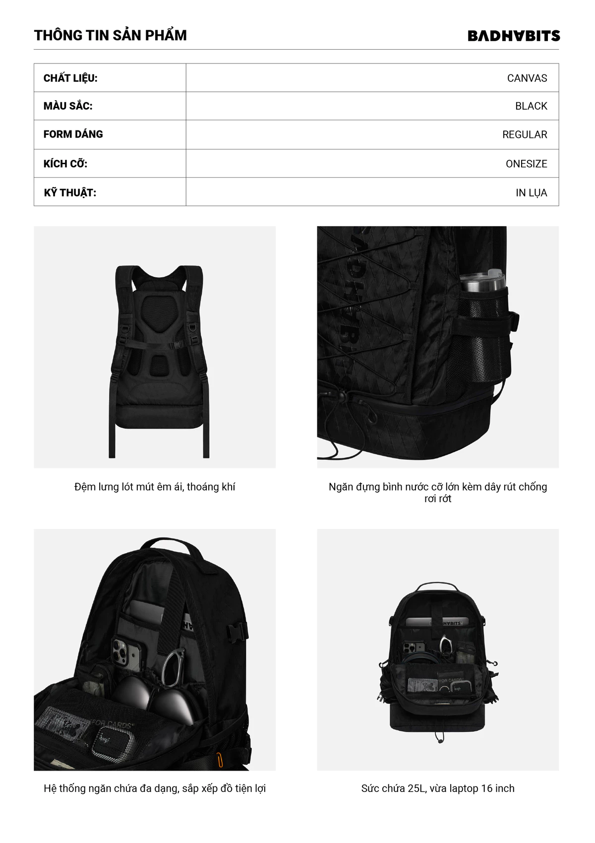 Balo All-In-One Backpack - Supertramp Collection - Local Brand Chính Hãng