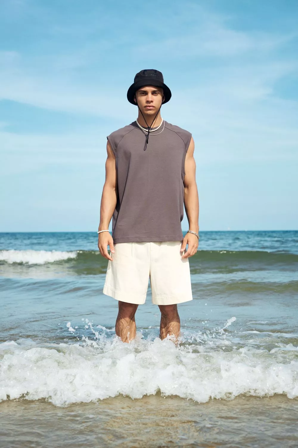 Áo Thun Ba Lỗ Nam Vải Cotton Form Loose - Routine 10S25TTO003