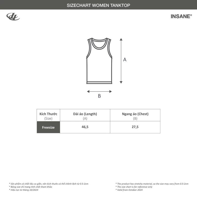 Áo Tank Top InsaneClo RIBBED TANK TOP Chất Liệu Thun Gân