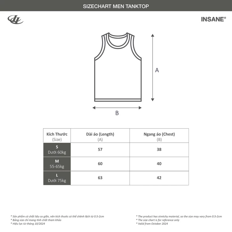 Áo Tank Top InsaneClo RIBBED TANK TOP Chất Liệu Thun Gân