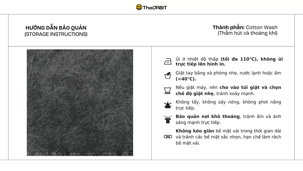 Áo thun nam nữ CIGARATEE Wash cotton co giãn The ORBIT
