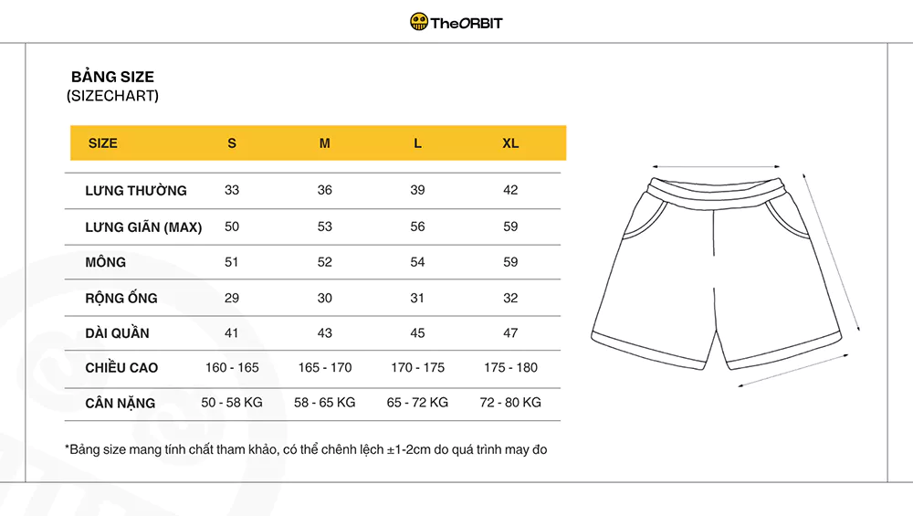 Quần short nam nữ Mesh Short Logo ORBIT  Chất Cotton Co Giãn - Local Brand Chính Hãng