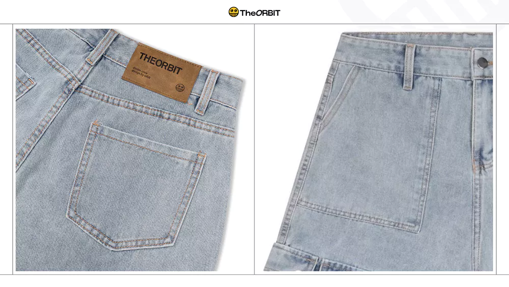 Quần Short Nam Nữ The ORBIT - ORBIT FRAME DENIM SHORT - Local Brand Chính Hãng
