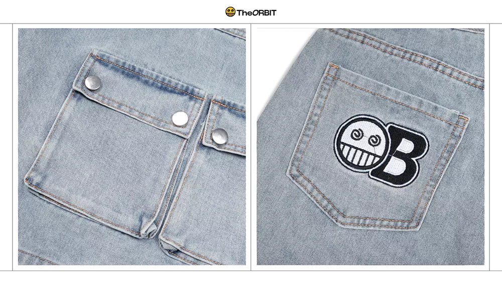 Quần Short Nam Nữ The ORBIT - ORBIT FRAME DENIM SHORT - Local Brand Chính Hãng