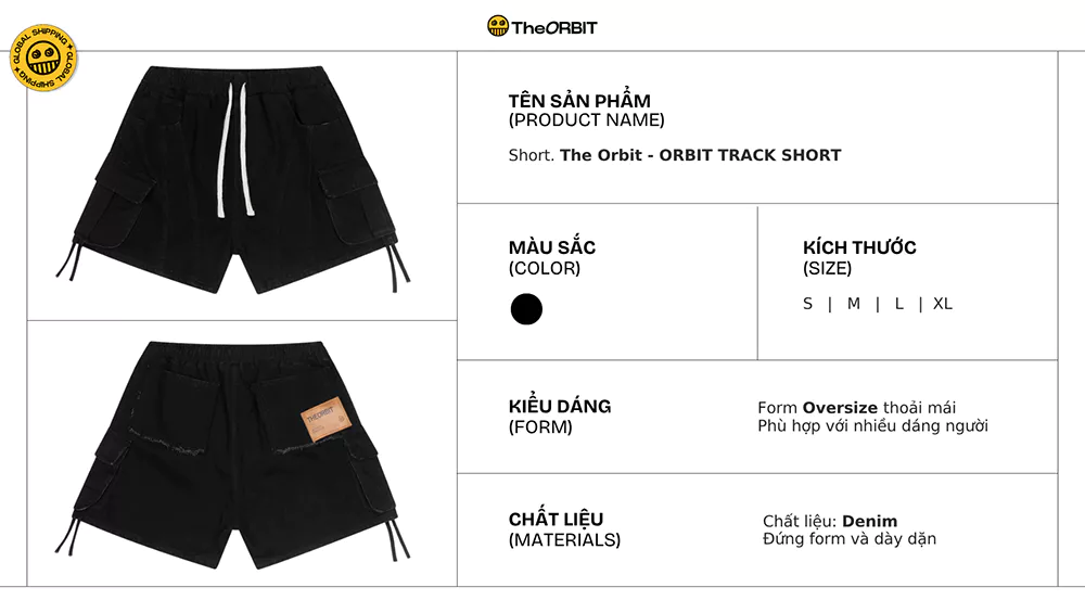Quần Short Nam Nữ The ORBIT - Track Shorts - Local Brand Chính Hãng