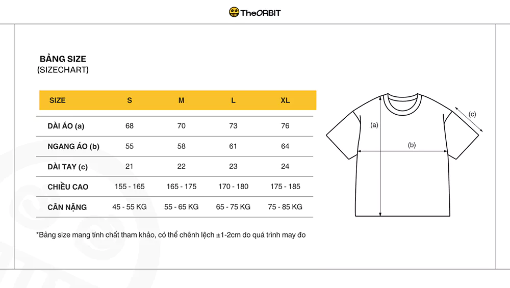 Áo thun nam nữ The ORBIT PANORBIT Tee T-Shirt Cotton oversize form rộng cổ tròn