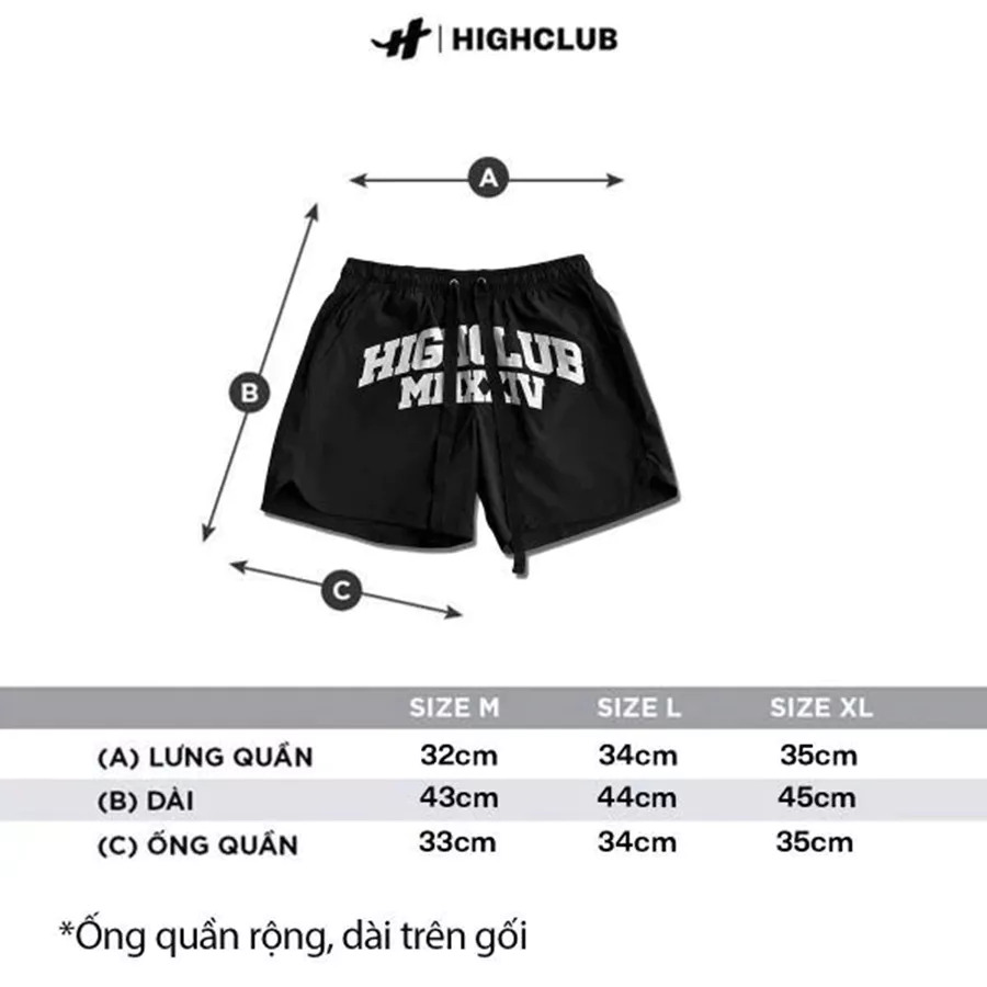 QUẦN SHORT DUCK CAMO vải dù lưng thun HIGHCLUB