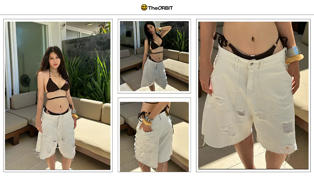 Quần Short Nam Nữ The ORBIT - DENIM NOISE SHORT  - Local Brand Chính Hãng