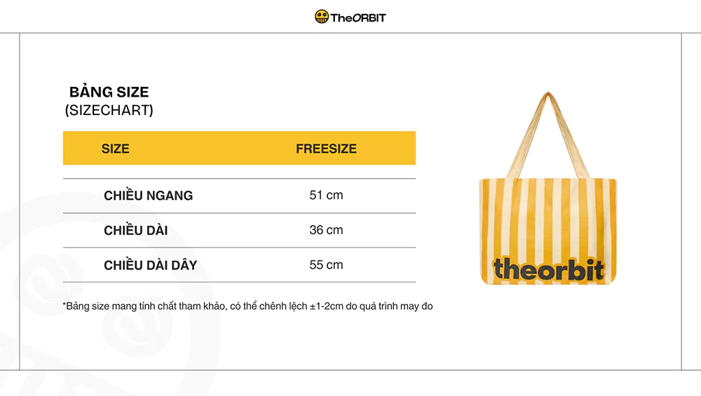 Túi Tote Canvas Kẻ Sọc The ORBIT - Túi ORBIT STRIPED - Túi Đeo Chéo Nam và Nữ