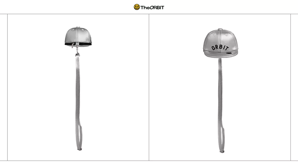 Phụ kiện The ORBIT - Mini CapKeychain 08 Silver Da -  Phụ kiện móc khoá, nón đeo chéo, đựng đồ