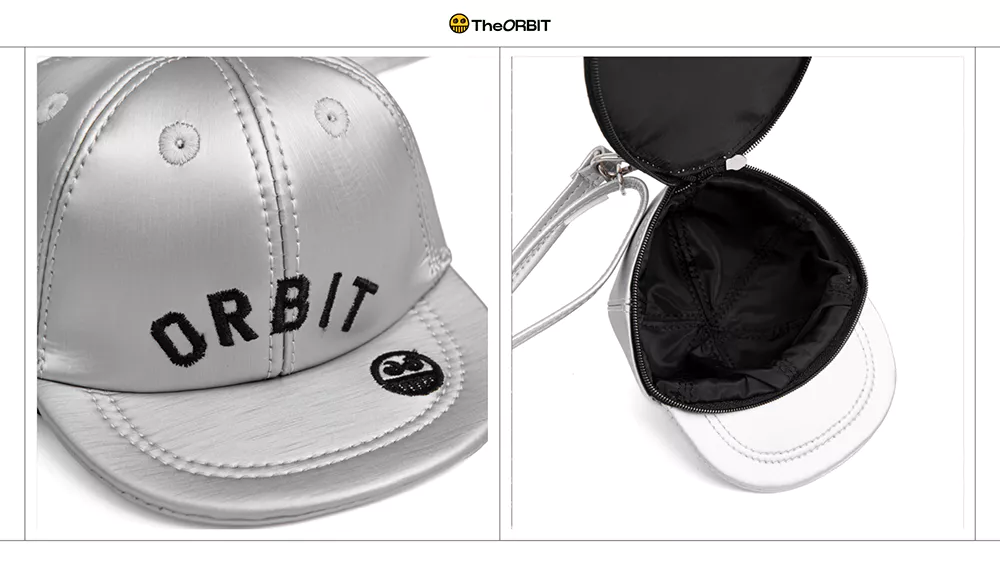 Phụ kiện The ORBIT - Mini CapKeychain 08 Silver Da -  Phụ kiện móc khoá, nón đeo chéo, đựng đồ