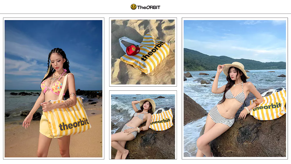 Túi Tote Canvas Kẻ Sọc The ORBIT - Túi ORBIT STRIPED - Túi Đeo Chéo Nam và Nữ
