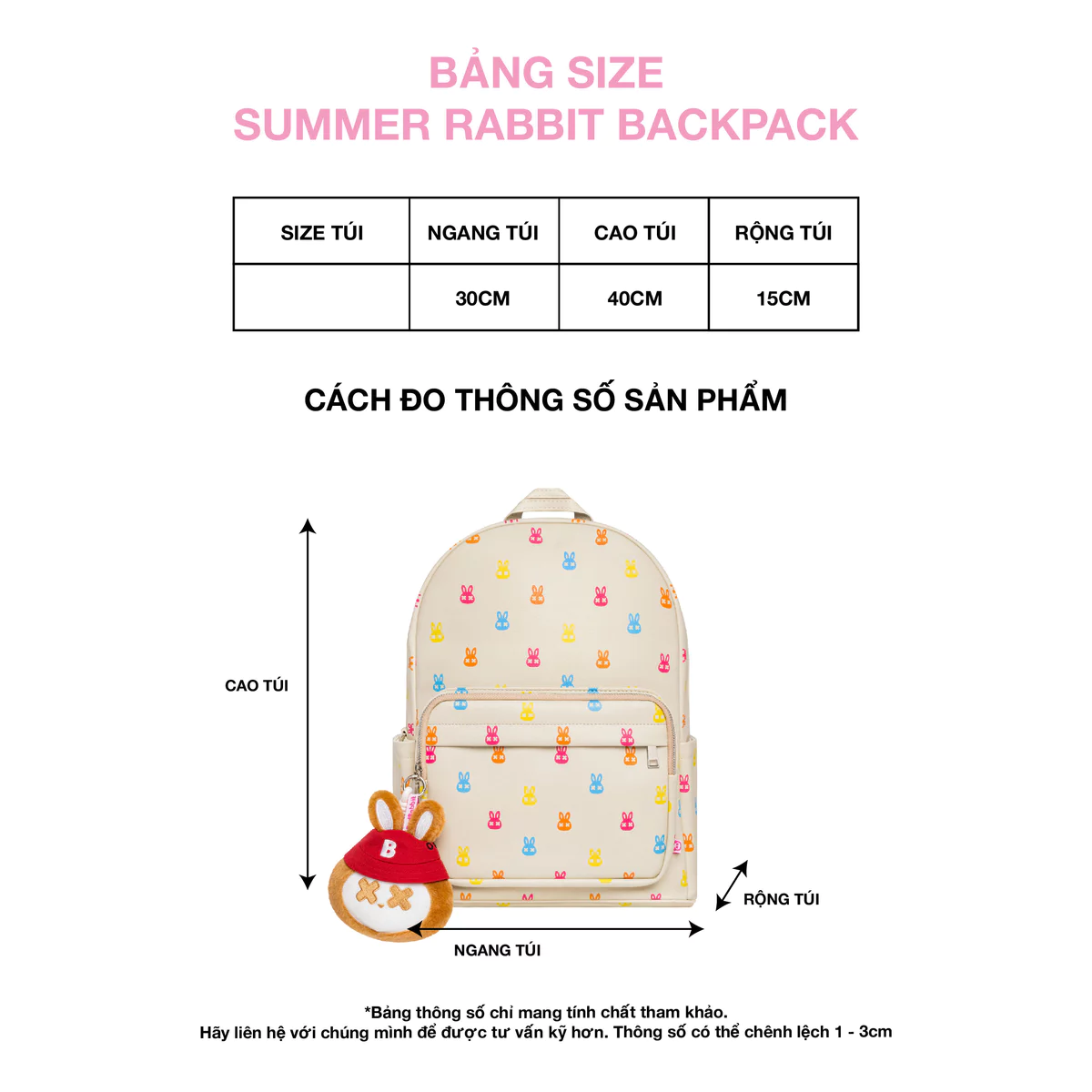 Balo Summer Rabbit - Just Feel Collection - Local Brand Chính Hãng