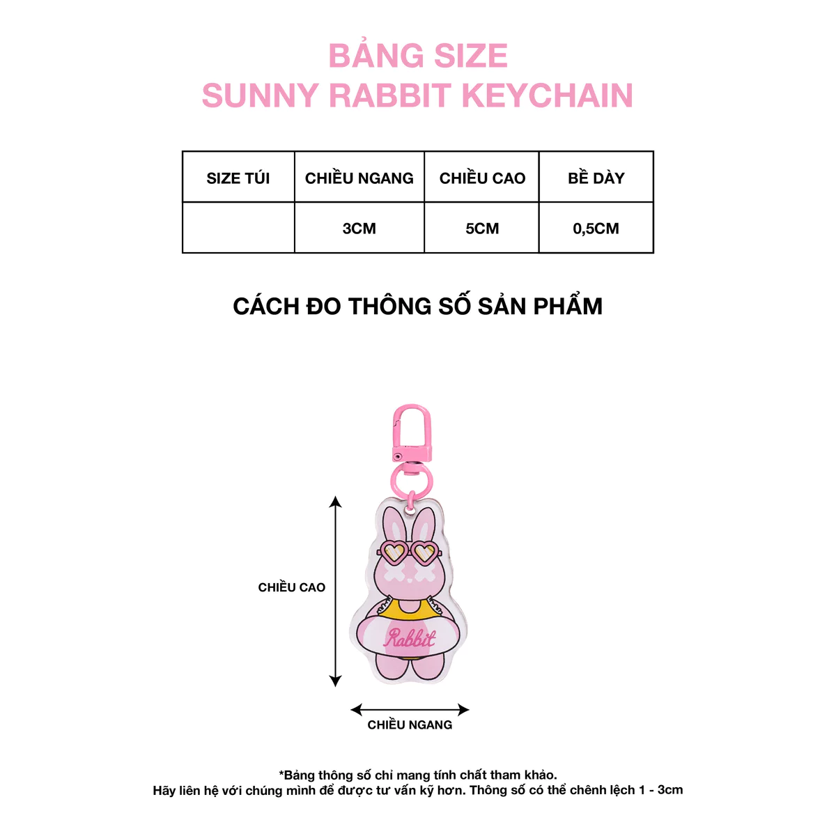 Móc Khóa Rabbit Keychain - Just Feel Collection - Local Brand Chính Hãng