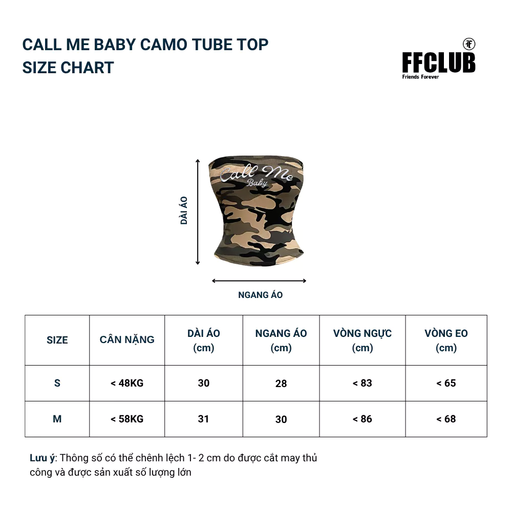 ÁO ỐNG LOGO THÊU CALL ME BABY CAMO FFCLUB MIX