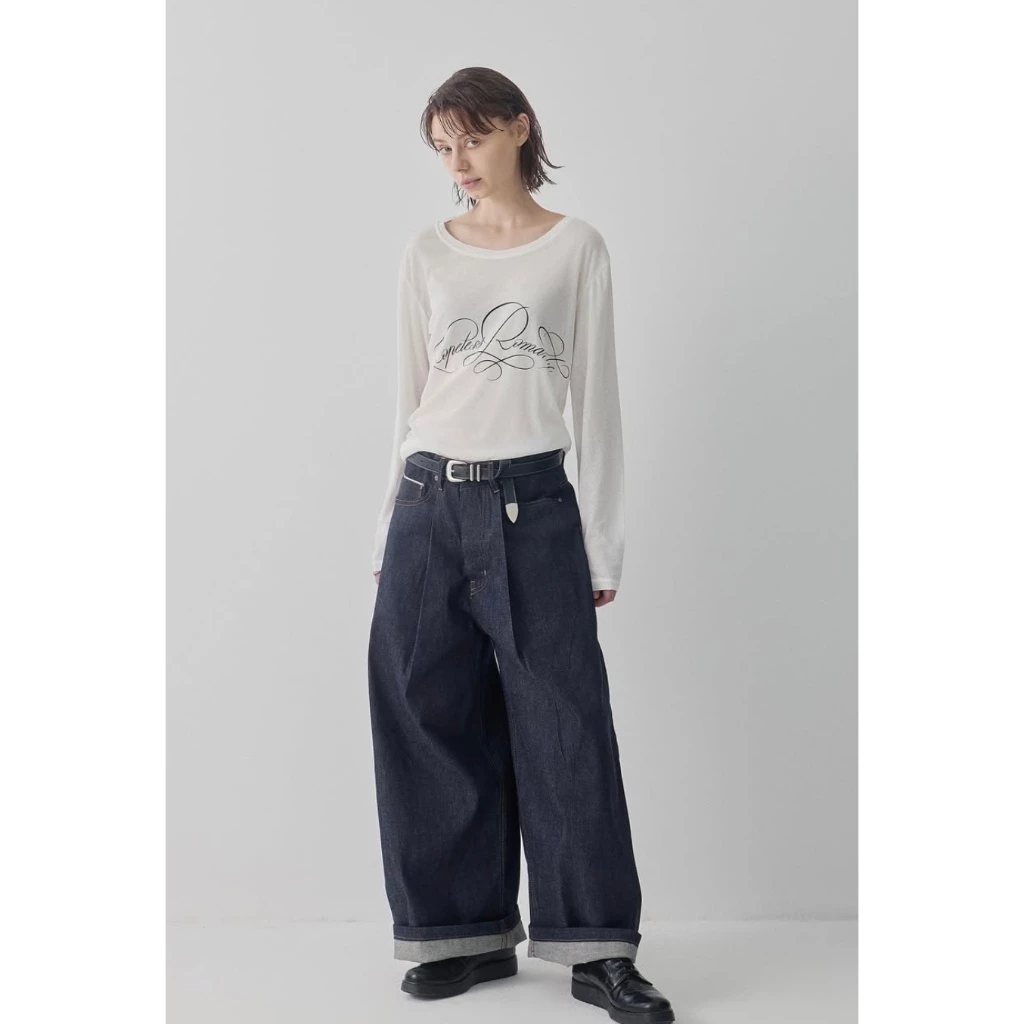 Quần Jeans Dáng Rộng Chất Liệu Selvedge Denim 67PERCENT / 67% -  PLEATED SELVEDGE JEANS
