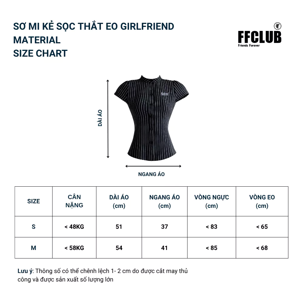 Áo Sơ mi vải LINEN có chiết eo thêu logo GIRL FRIEND thoáng mát FFCLUB