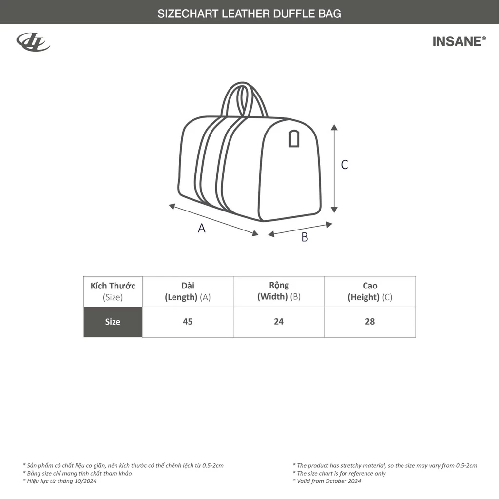 Túi Đeo Chéo Handmade Local Brand | INSANE Unisex Chất Liệu Da Thật Được Cắt May Thủ Công | LEATHER DUFFLE BAG