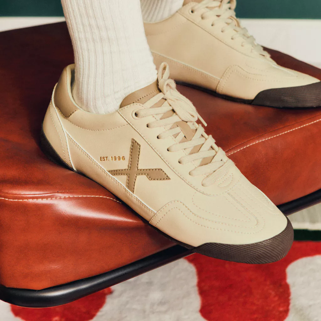 Giày Sneaker Da Nam Nữ Dincox DC47 BEIGE/TAUPE Shoes Đế Bằng, Bền Và Nhẹ Hơn