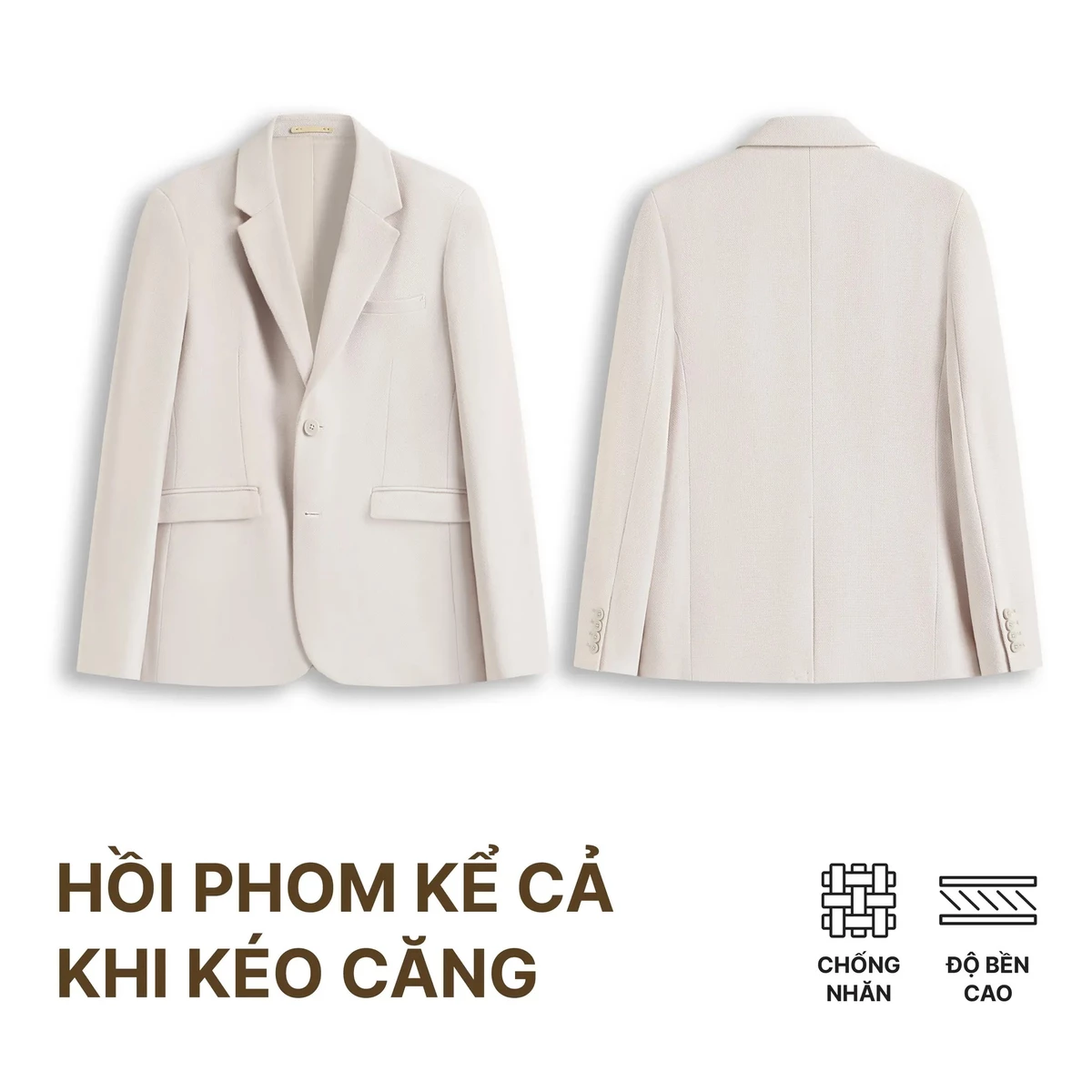 Áo Vest Blazer Vải Twill Trơn Form Fitted - Routine 10F24VES001