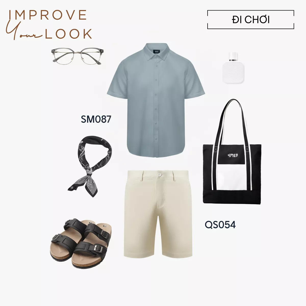 COMBO 2 Áo sơ mi nam tay ngắn trơn đẹp 4MEN SM087 vải lụa chéo mềm mịn, hạn chế nhăn, form tailored công sở trẻ trung