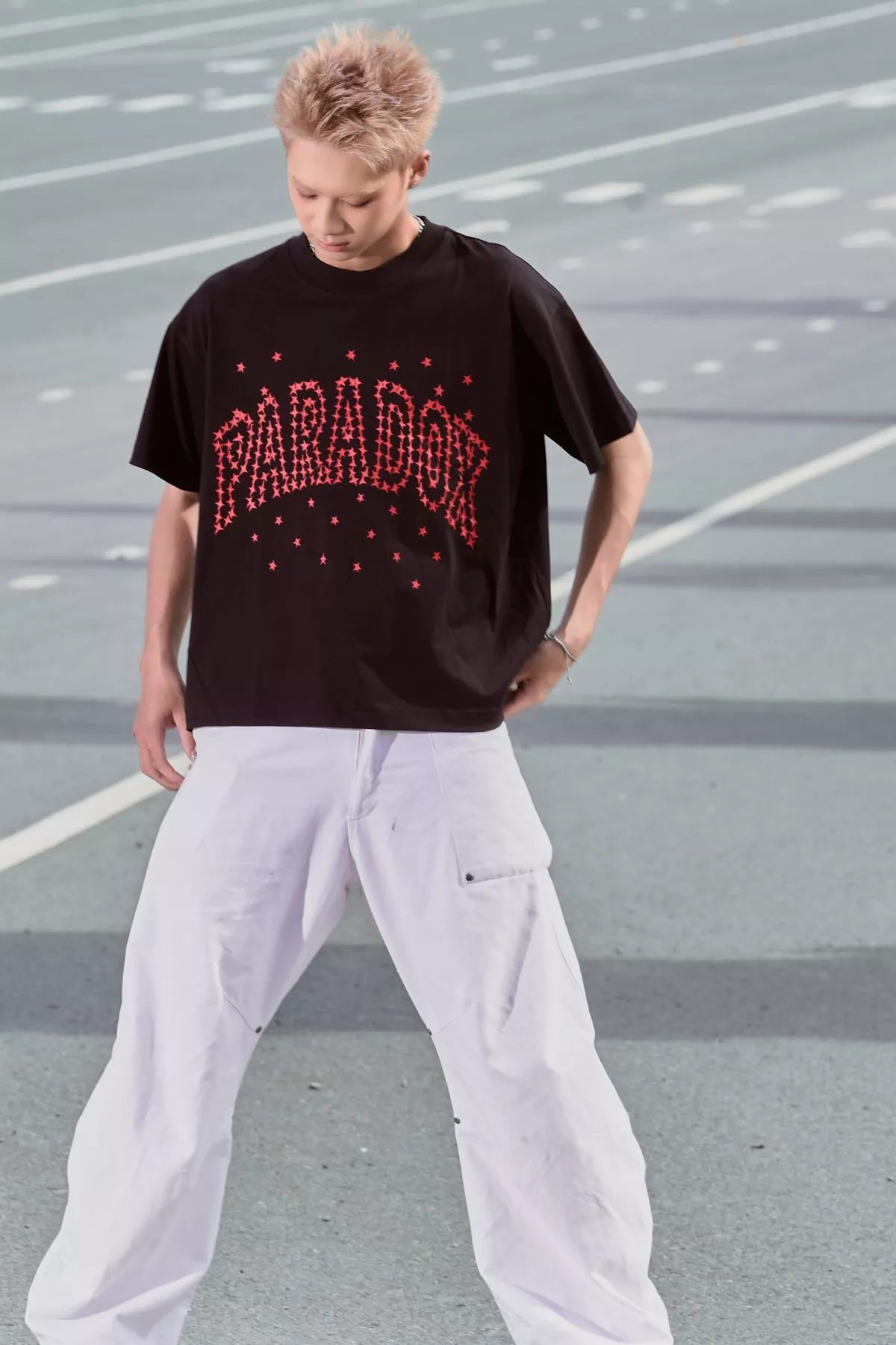 Áo thun form Boxy ART STAR cotton PARADOX AT5P0647