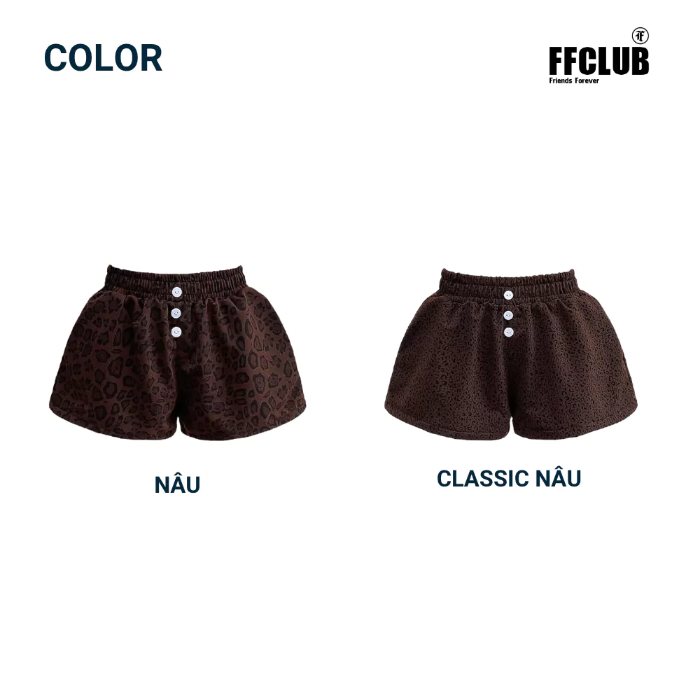 SET QUẦN SHORT NỈ CUA LOGO THÊU GIRL FRIEND DA BEO FFCLUB MIX