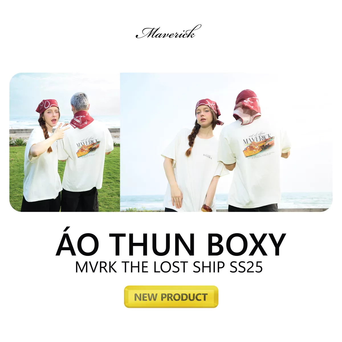 Áo thun MVRK The Lost Ship SS25 Unisex Form Boxy 250 GSM 100% Cotton Style