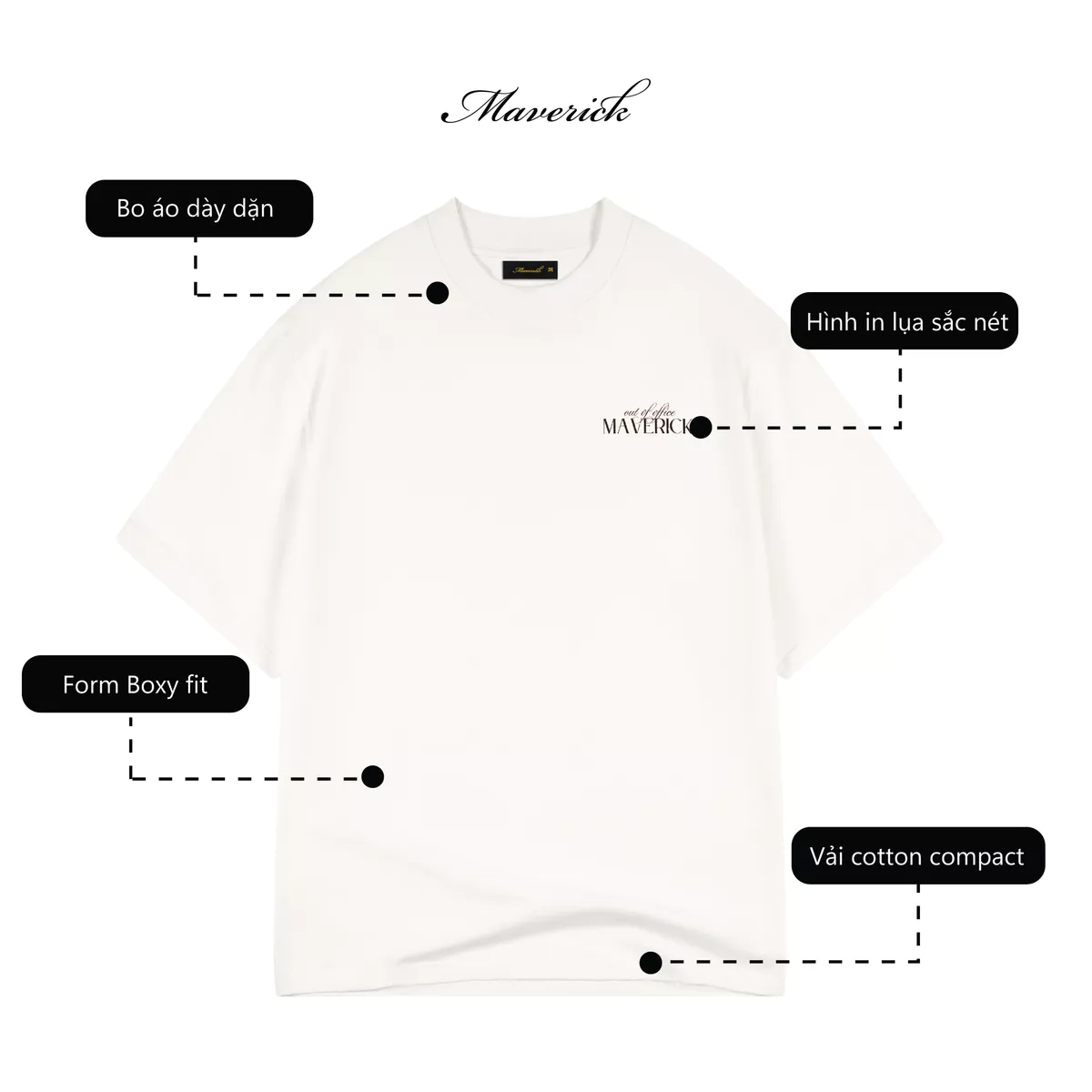 Áo thun MVRK The Lost Ship SS25 Unisex Form Boxy 250 GSM 100% Cotton Style
