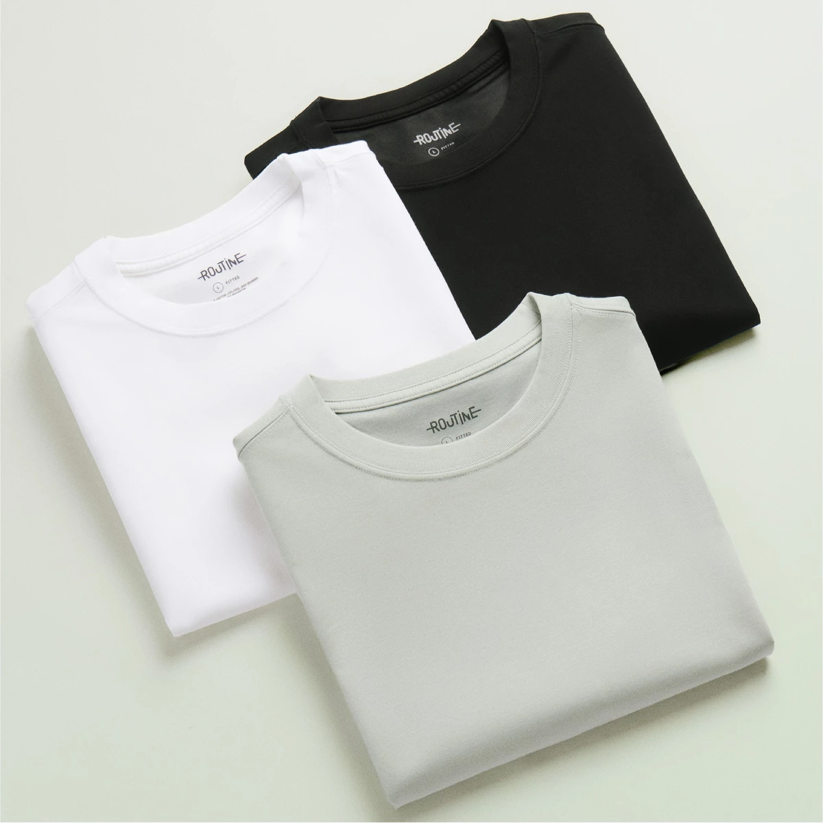 Áo Thun Ngắn Tay Vải Cotton Cooling Trơn Form Fitted - Routine 10S25TSS001R1