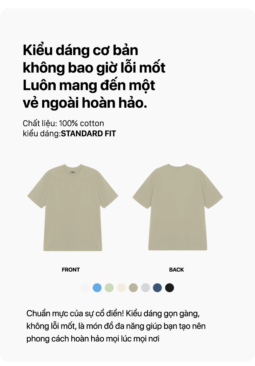 Áo thun Nam Nữ Basic Plus 5 Standard Fit dáng vừa - Lime Orange - LU25021001