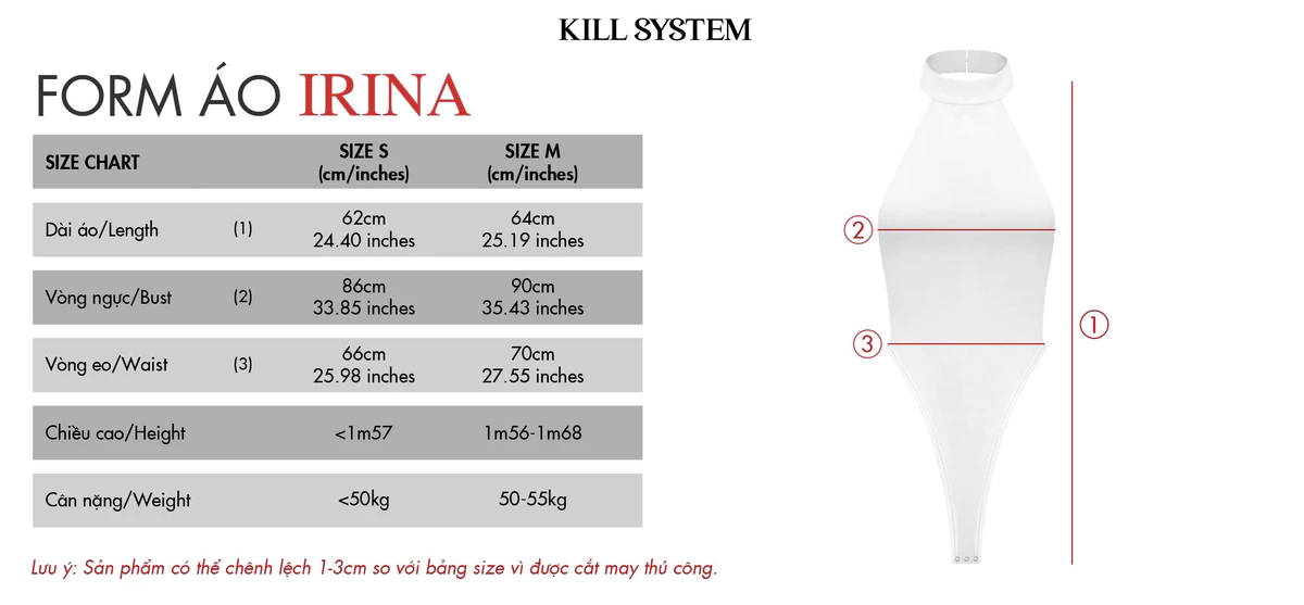 Áo bodysuit trơn cổ yếm tôn dáng IRINA - 𝐊𝐈𝐋𝐋 𝐒𝐘𝐒𝐓𝐄𝐌