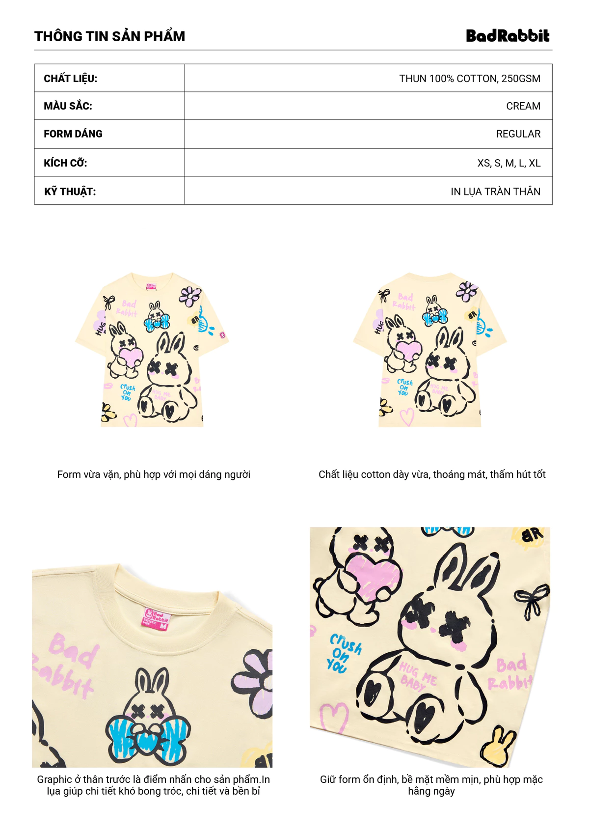 Áo Thun Adore Rabbit Tee - Local Brand Chính Hãng
