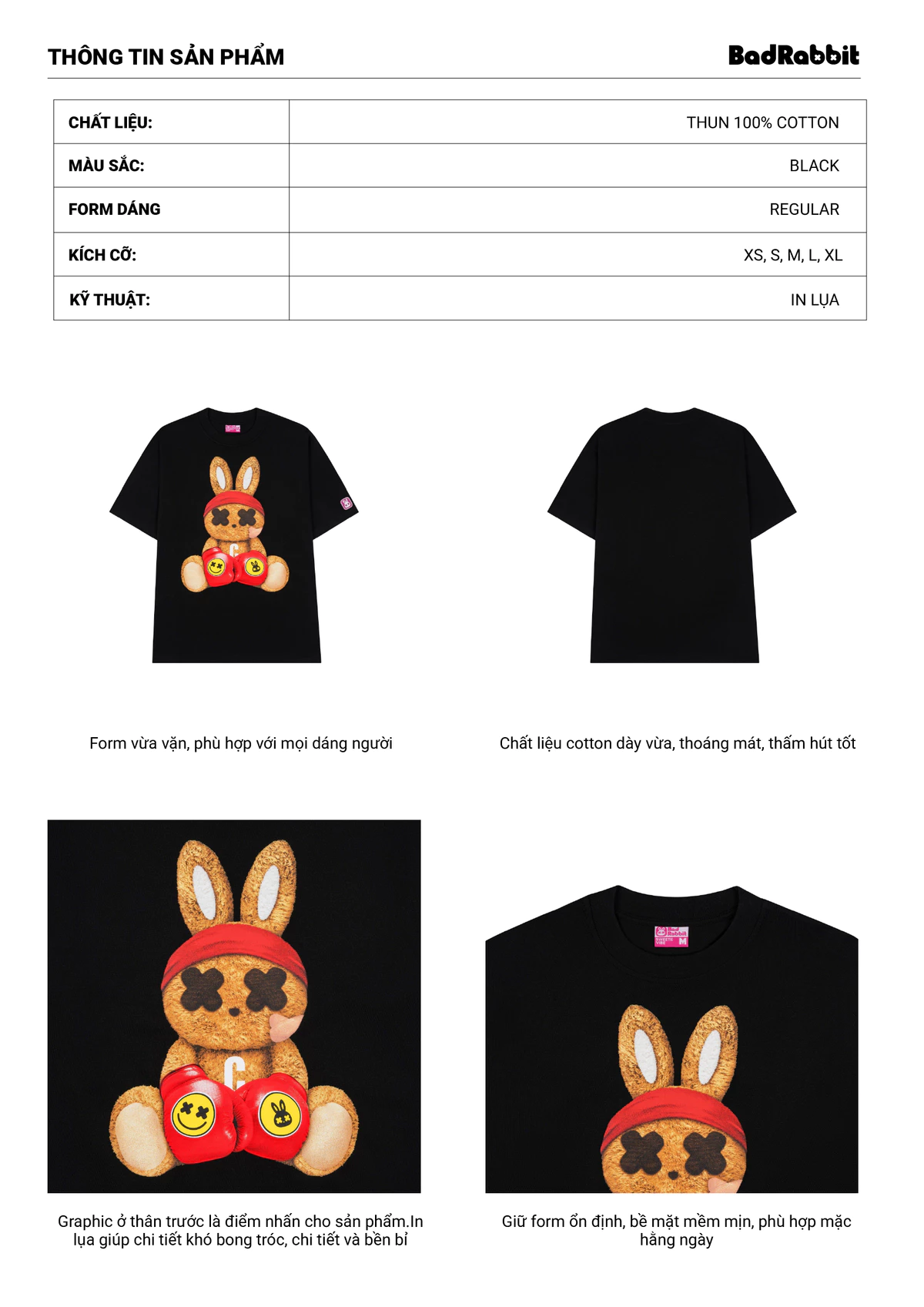 Áo Thun Boxing Rabbit - Local Brand Chính Hãng
