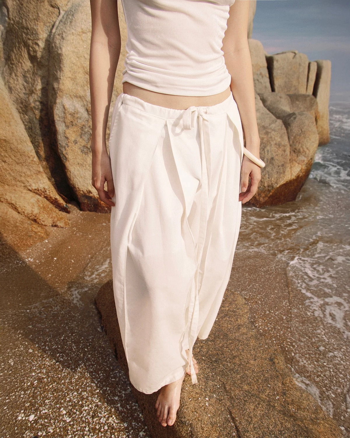 Quần Vải Linen Form Baggy Unisex 67PERCENT / 67% - LINEN BOX PLEATED PANTS