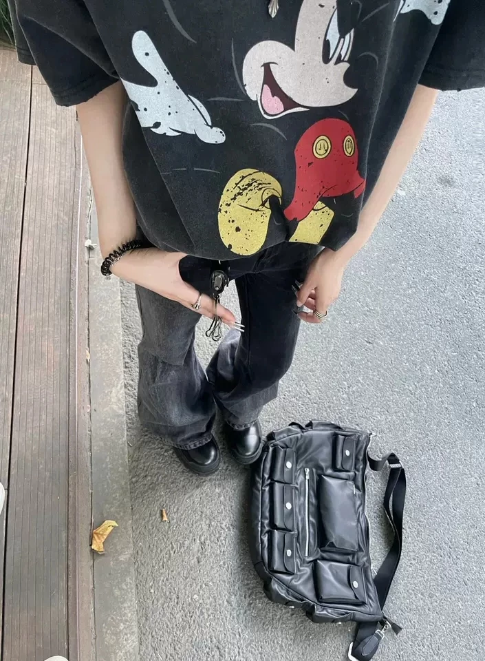 Áo Thun Washed REUNION "MICKEY" Tshirt, Áo Phông Grey Washed TSW9