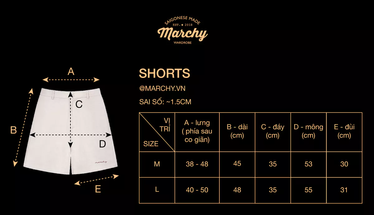 MARCHY - Chino Shorts - Quần sọt linen
