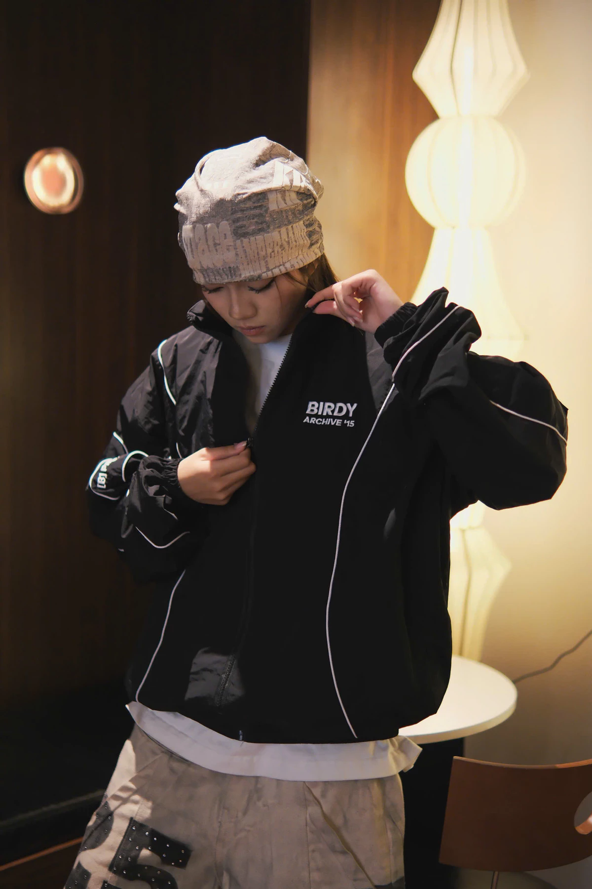 Áo khoác dù BIRDY nam nữ local brand form rộng màu đen, màu trắng LINE BASIC  Brand Chính Hãng