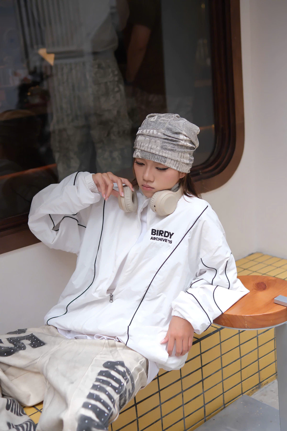 Áo khoác dù BIRDY nam nữ local brand form rộng màu đen, màu trắng LINE BASIC  Brand Chính Hãng