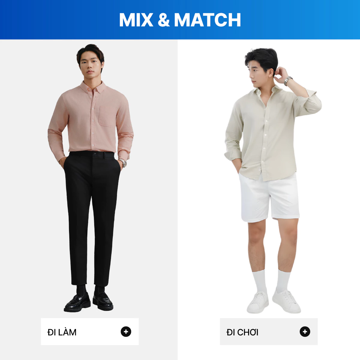 Áo Sơ mi Linen Nam ICONDENIM Tay Dài Pale Wave Form Regular SMID0239