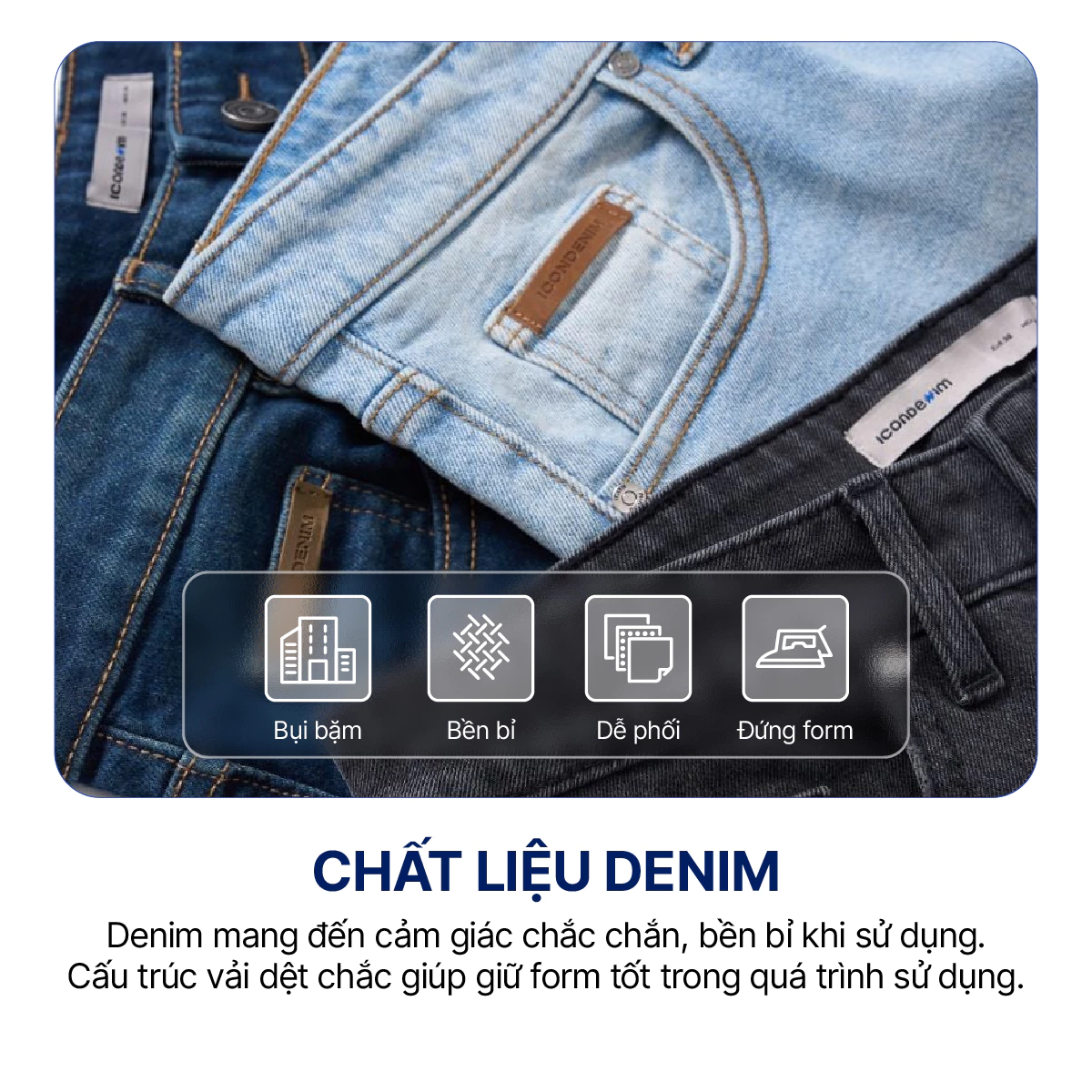 Quần Short Denim Nam ICONDENIM Wash Basic Color Form Slim QSID0186