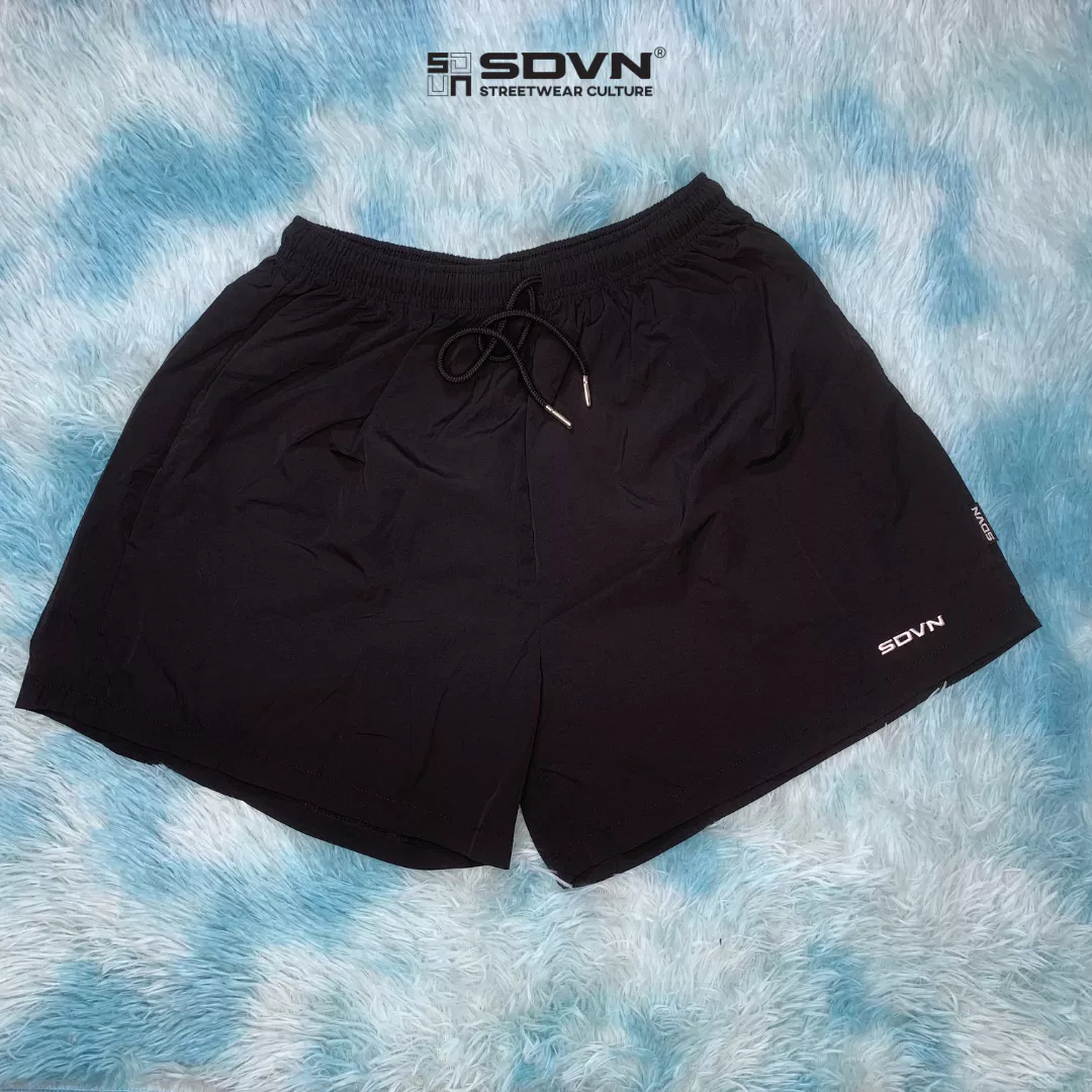 Quần Đùi Nam Nữ Vải Dù Active Short SDVN - Form Cải Tiến Ống Dài Rộng, Lưng Thun Co Giãn Thoải Mái
