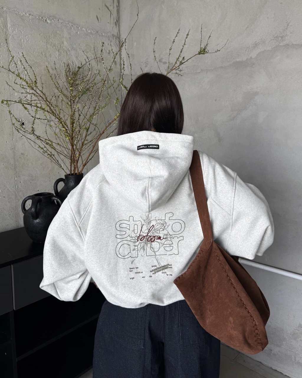 Áo Hoodie Boxy BLOOM Cinder, Áo Boxy Dành Cho Cả Nam & Nữ, Local Brand Chính Hãng