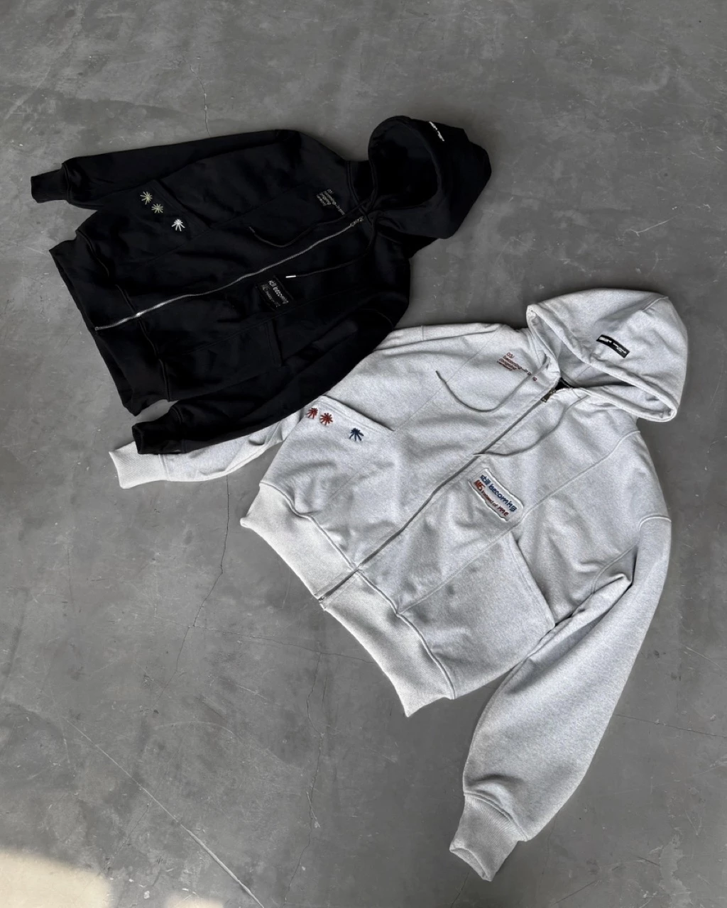 Áo Hoodie Zip VERSION Cinder Form Rộng Thêu Nổi 3D Cao Cấp, Local Brand Chính Hãng
