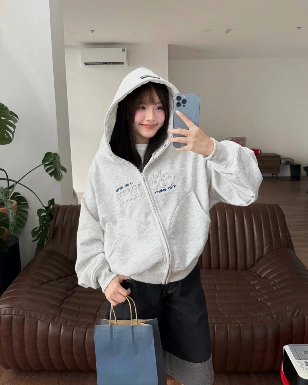 Áo Hoodie Zip Boxy MAKE Cinder Form Đẹp, Local Brand Chính Hãng