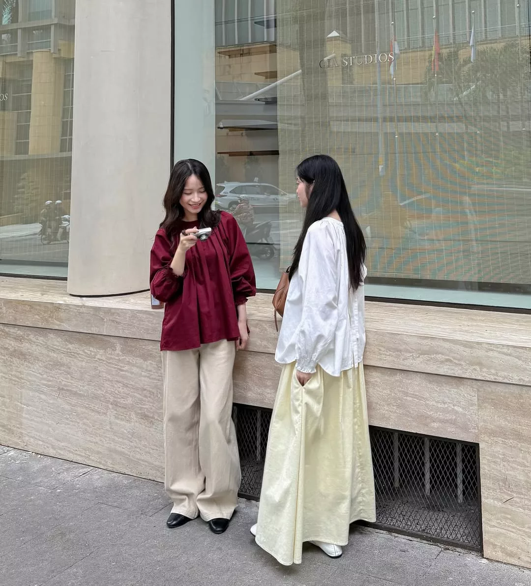 DOB - Áo kiểu nữ tay dài dáng rộng 4 mùa | Jina blouse |