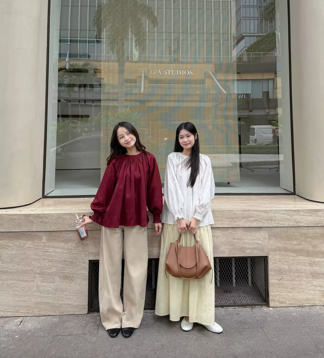 DOB - Áo kiểu nữ tay dài dáng rộng 4 mùa | Jina blouse |