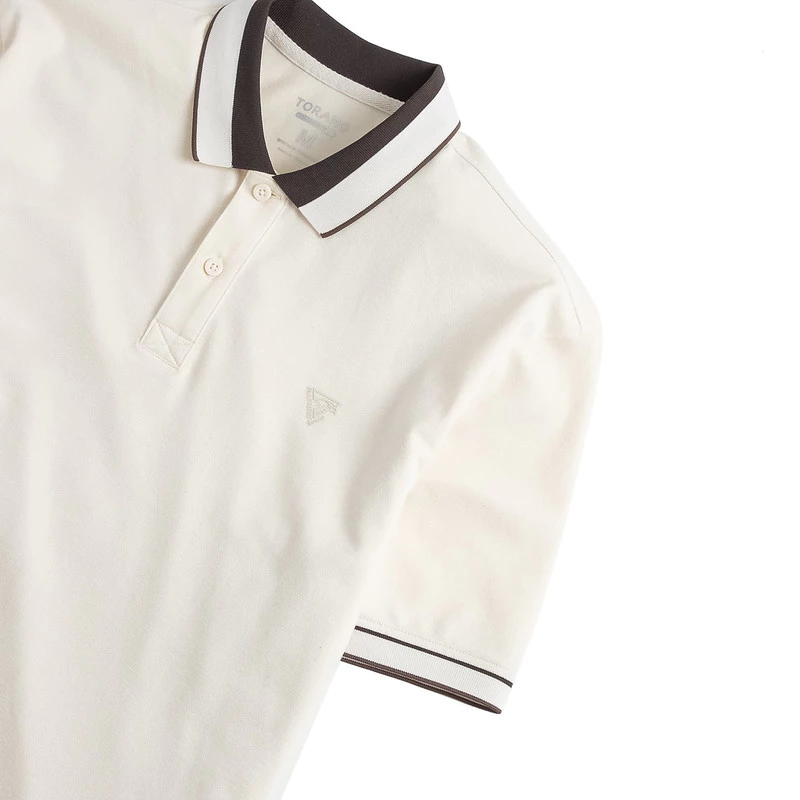 Áo Polo trơn VERSATILE POLO TORANO bo kẻ in logo ngực thanh lịch, trẻ trung FSTP049